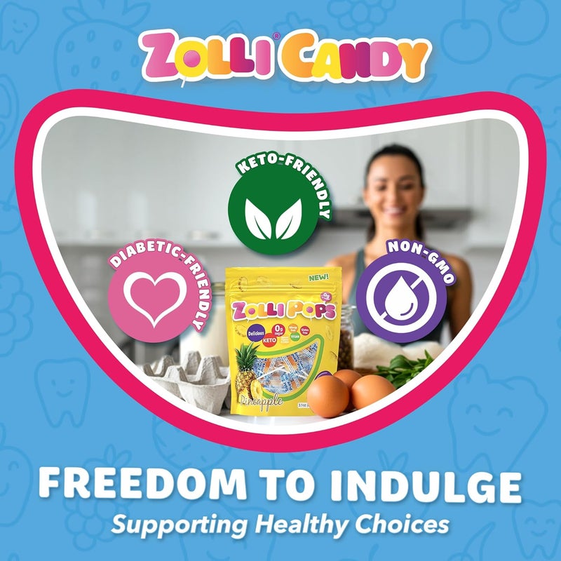 Zollipops Clean Teeth Lollipops - Pineapple Flavor - Image 5